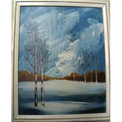 Original oil done by Matson oil on canvas- 14 x 11 (134)