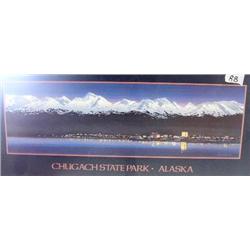 Bryon Birdsall poster of Chugiak State Park framed- 8 x 25 (128)