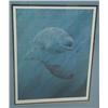 Image 1 : Signed and numbered George Lyon print 89/250 "Beluga Whale"- framed and double-matted- image size 15