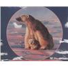 Image 3 : CHOICE on 6: 2 pieces- print by Cross done in 1978 polar bear and hunters- 21 x 16; Charlene Jeffrey