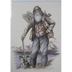 CHOICE on 6: 2 pieces- signed Doug Lindstrand print 16 x 12; print done by Higgins in 1973- 20 x 16 