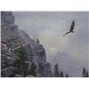 Image 3 : CHOICE on 6: signed print by Kelley done in 1989 of 3 goats and an eagle- 30 x 20 (23)