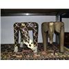 Image 1 : Lot of 2: wooden stools - giraffe, elephant with detachable legs and heads (4)