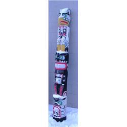 Alaska style totem pole with missing wings- 79" tall (4)