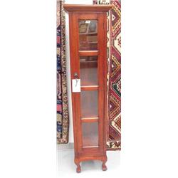 3-glass sided, 1-door display cabinet- 62-3/4 x 14-3/4 x 15-1/2 (4)