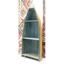 3-shelf bookcase in shape of boat- 55-1/2" tall (4)