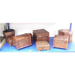 Lot of 7: very detailed jewelry boxes (4)