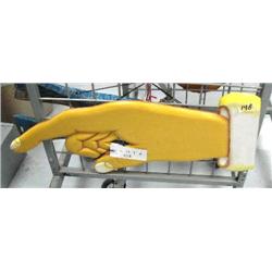 Lot of 4: Pointed finger sign 32" long-  "Exit", "Restroom", Tuxedo sleeve, hand (4)