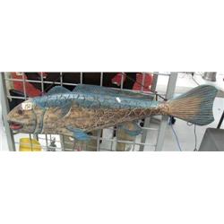 Hanging wood fish approx.. 32" long (4)