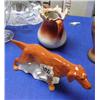 Image 1 : Lot of: moose creamer made in Austria and red pointer dog (130)