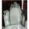 Image 1 : 3-panel etched and beveled Venetian mirror 39.5"x40.5" (4)