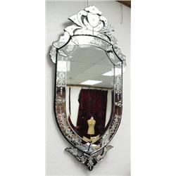 Etched and beveled Venetian style mirror (4)