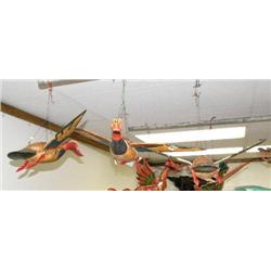 Lot of 3: Wooden flying ducks (4)