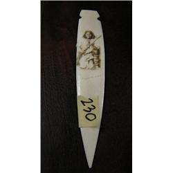 7-1/4" harpoon/spear tip scrimshawed with Geronimo (2)