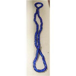 Cobalt blue trade beads- approx. 28" (2)