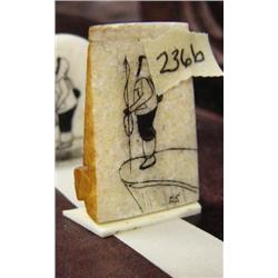 CHOICE on 4 ivory platchets with scrimshawed hunters with harpoons (2)