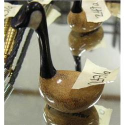CHOICE on 3 Canadian Geese made by Aningayou- made from bone and ivory- 2" tall (2)