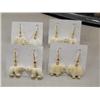 Image 1 : Lot of 4 Ivory earrings by RB Kokuluk - 2 Musk Ox, 2 Polar bear (2)