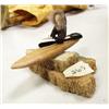 Image 1 : Bone and wood sculpture of Native kayaker (2)