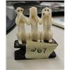 Image 1 : Ivory "Speak no evil, See no evil, Hear no evil" monkeys (2)