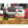 Image 1 : Lot of: Golf bag telephone, travel case by American Tourister and lunch pack with 2 thermoses, box, 