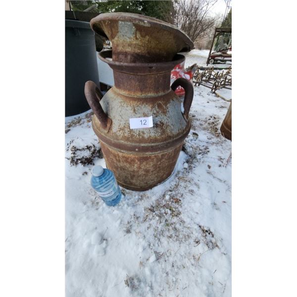 Vintage metal milk cannister