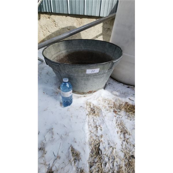 Galvanized metal bucket