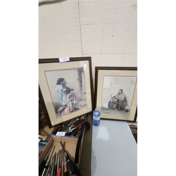 2 framed artworks