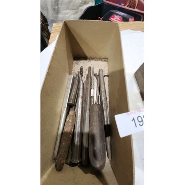 Collection of punches, combination wrenches