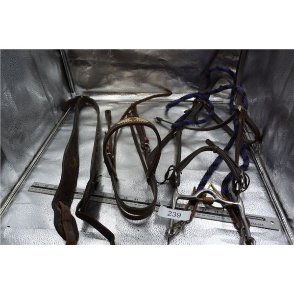 Horse halter bit reins