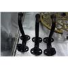 Image 5 : Iron hanging hooks, bronze tea pot, Tea pot base,