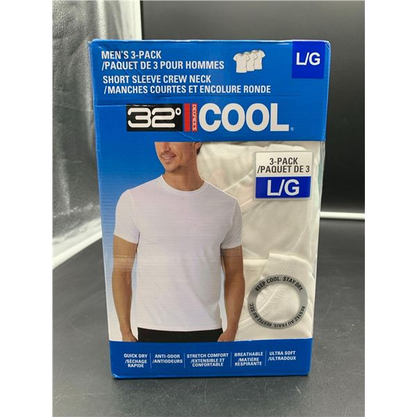 32 Degree Cool Men's 3-pack Short Sleeve Crewneck Shirt (L)