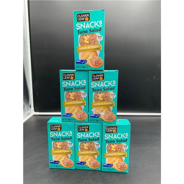 Clover Leaf Snacks-Tuna Salad, Lemon Pepper and Crackers (6 x 90g)
