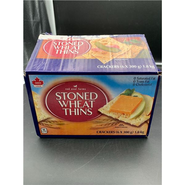 Red Oval Farms Stoned Wheat Thins Crackers (6 x 300g)