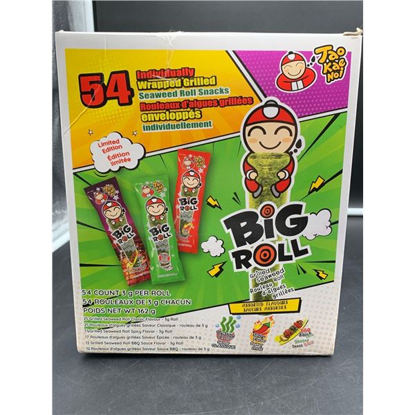 Individually Wrapped Grilled Seaweed Roll Snacks-Assorted Flavours (54 x 3g)