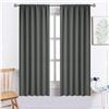 Image 1 : Yakamok Blackout Curtains for Bedroom, Room Darkening Thermal Insulated Rod Pocket Window Drapes 52 