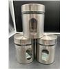 Image 1 : Home Basics Glass and Stainless Steel Cannisters (3ct)