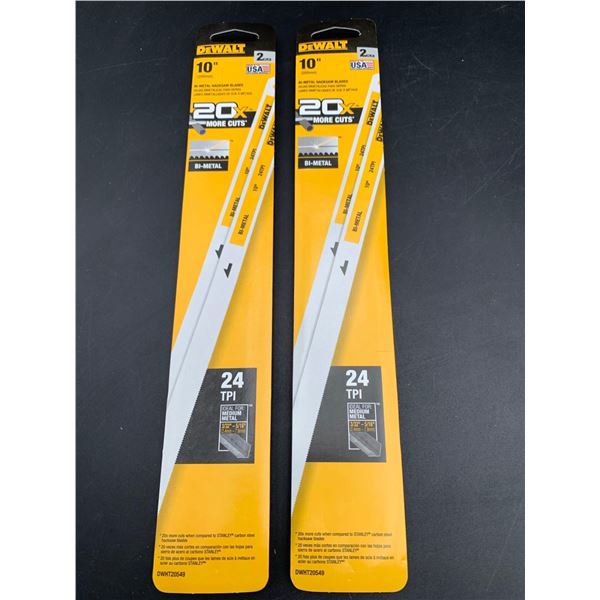 DeWalt 10in Bi-Metal Hacksaw Blades (2 x 2)
