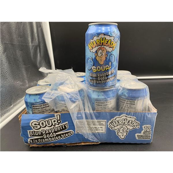 Warheads Sour Blue Raspberry Soda (12 x 355ml)