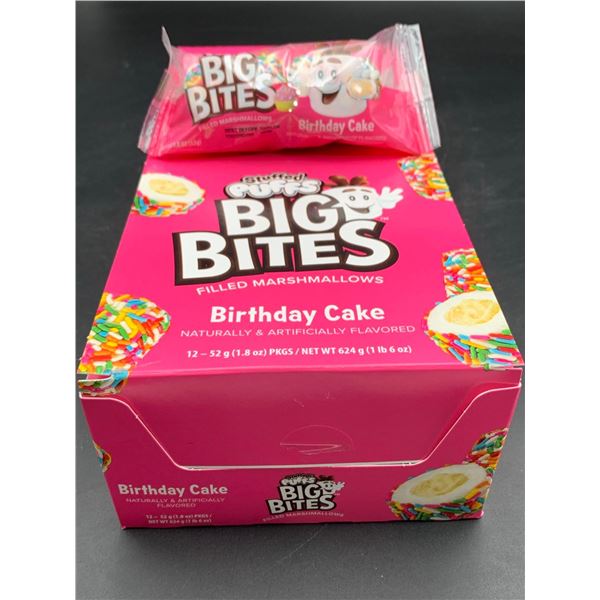 Stuffed Puffs Big Bites Filled Marshmallows-Birthday Cake (12 x 52g)