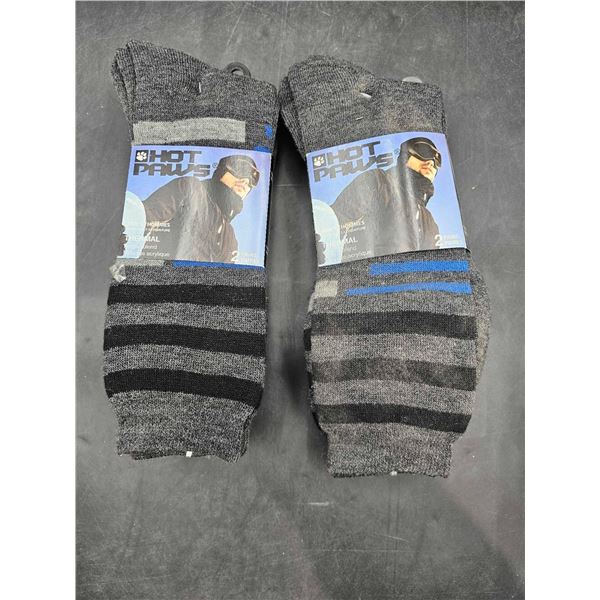 Hot Paws Mens Thermal Acrylic Blend Socks-Size 7-12