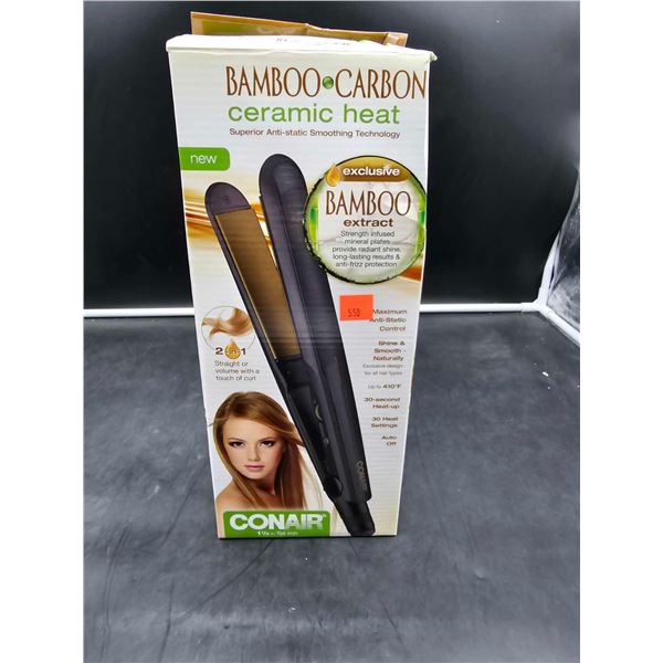 Conair Bamboo Carbon Ceramic Heat Hair Straightener