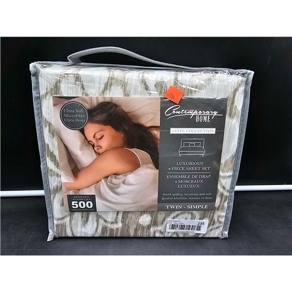Contemporary Home Luxurious 4pc Sheet Set-Twin