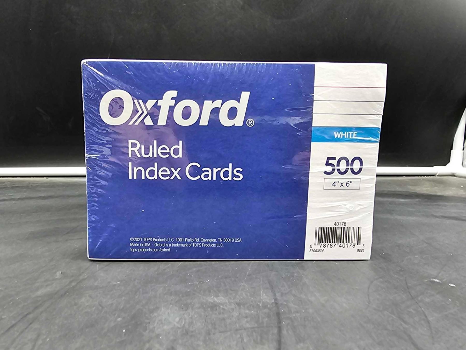 Oxford Ruled Index Cards, White (500ct) 4in x 6in
