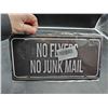 Image 2 : No Flyer/Junk Mail Sign (15cm x 30cm)
