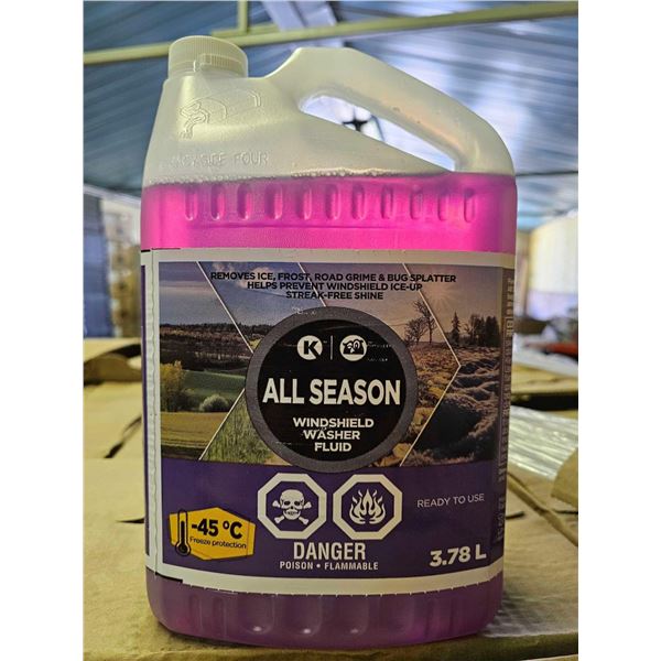 Assorted Brand Windshield Washer Fluid 4 x's 3.78L