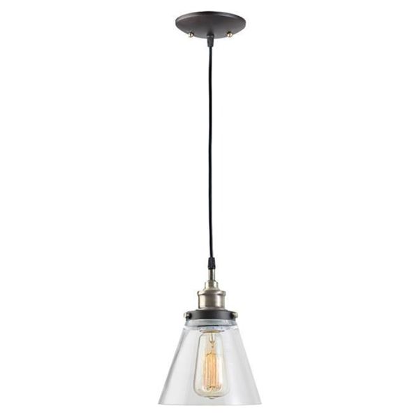 Globe Jackson Pendant Light bronze & Antique Brass accent Lot of 2