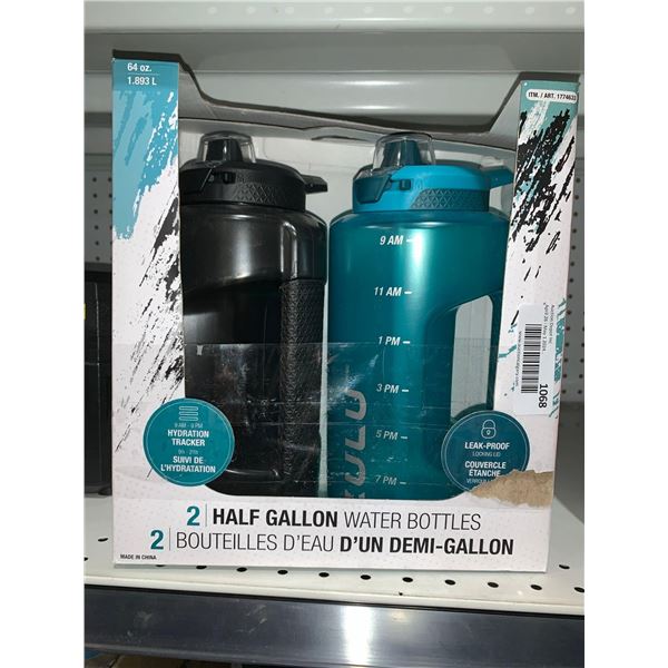 Zulu half gallon water bottles, pack of 2