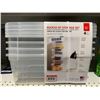 Image 1 : Buckle up storage set pack of 4 clear plastic storage containers