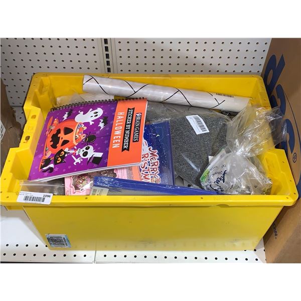 Bin of Assorted Craft Supplies Bin Included